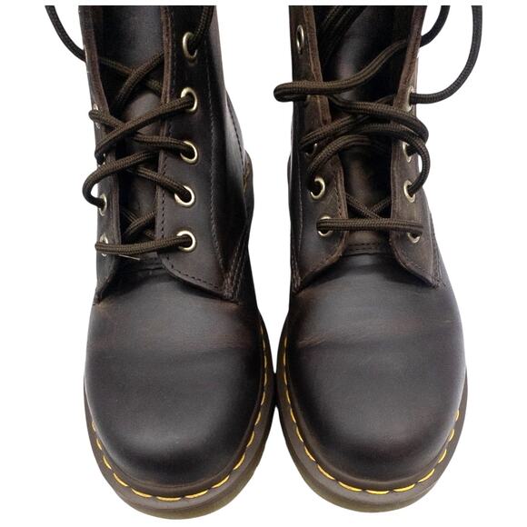 Dr Martens 101  Crazy Horse Brown Leather Women's size 9 Men's 8 - Picture 5 of 10